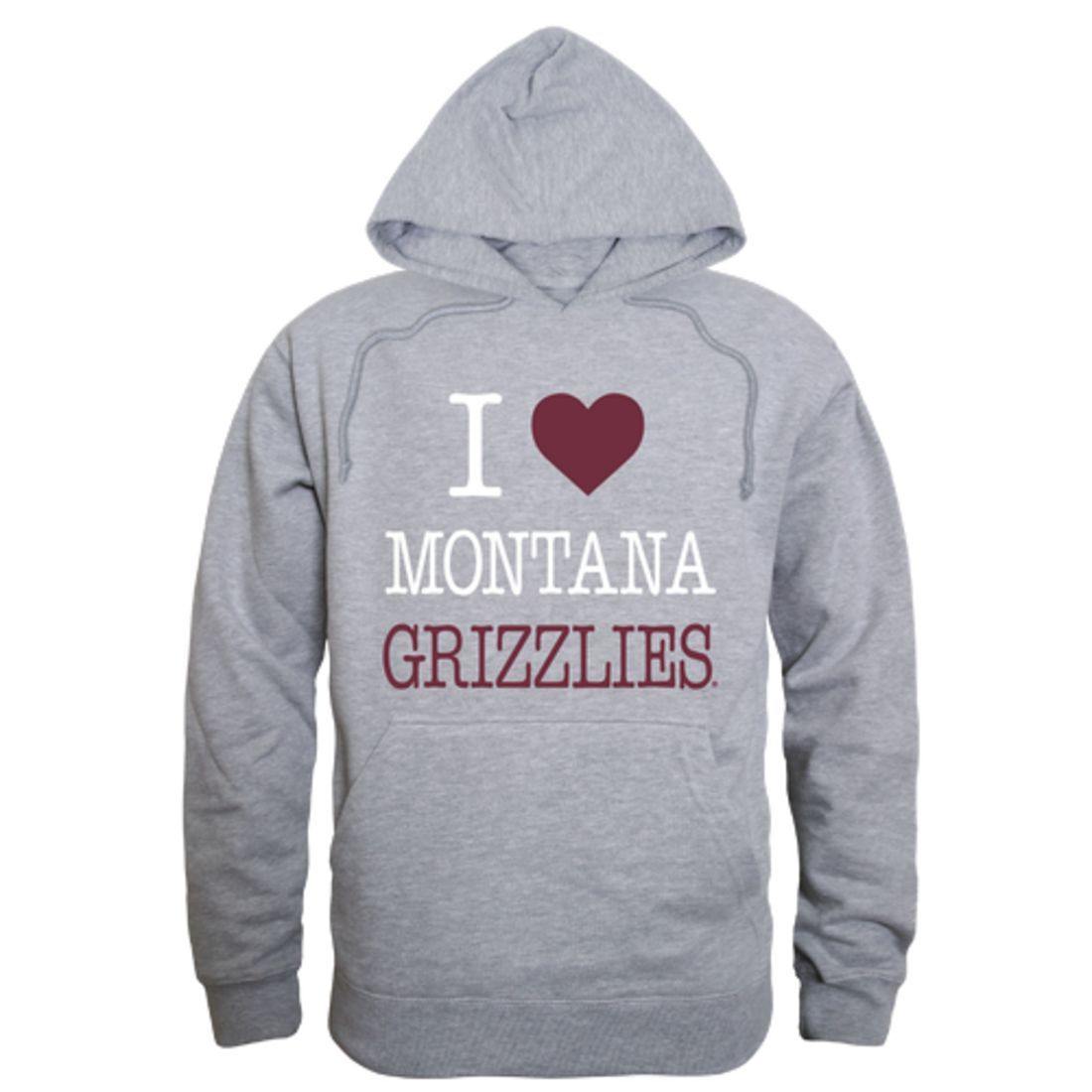 I Love UM University of Montana Grizzlies Hoodie Sweatshirt