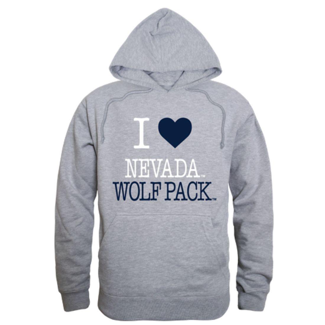 I Love University of Nevada Wolf Pack Hoodie Sweatshirt