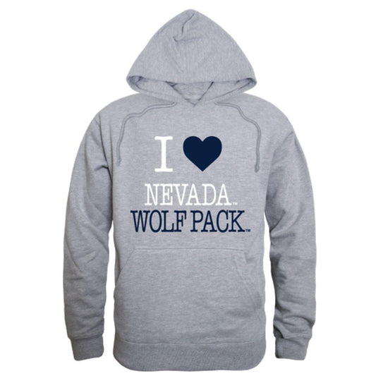 I Love University of Nevada Wolf Pack Hoodie Sweatshirt