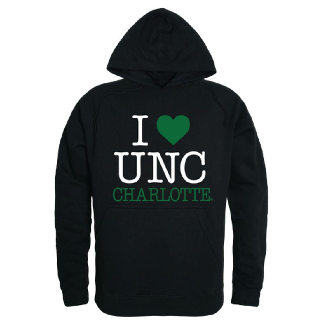 I Love UNC University of North Carolina at Charlotte 49ers Hoodie Sweatshirt