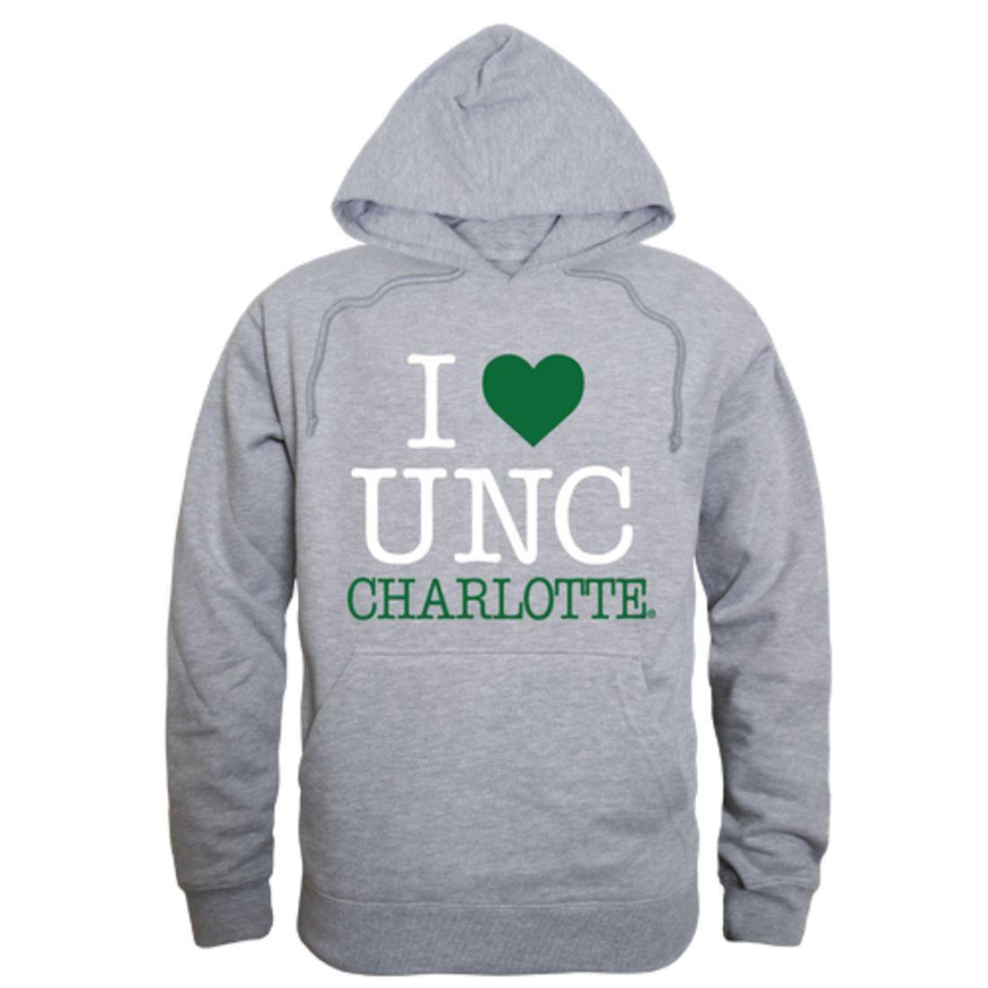 I Love UNC University of North Carolina at Charlotte 49ers Hoodie Sweatshirt