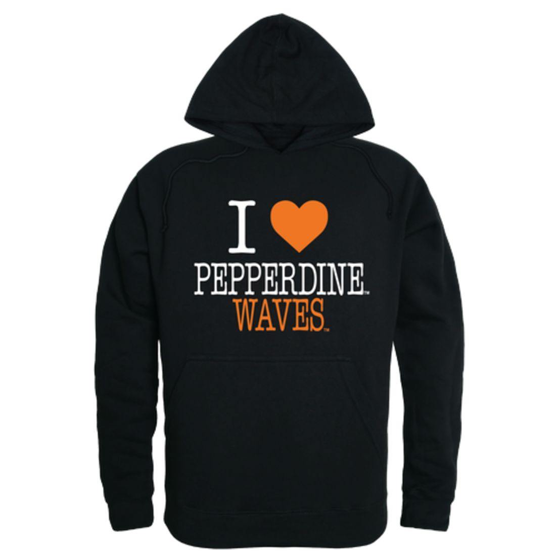 I Love Pepperdine University Waves Hoodie Sweatshirt