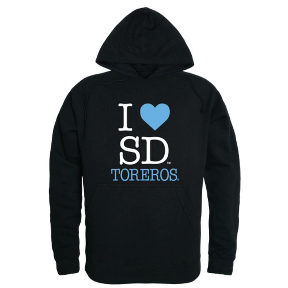 I Love USD University of San Diego Toreros Hoodie Sweatshirt