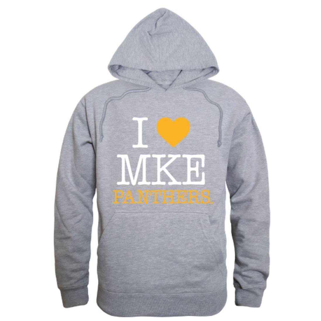 I Love UW University of Wisconsin Milwaukee Panthers Hoodie Sweatshirt