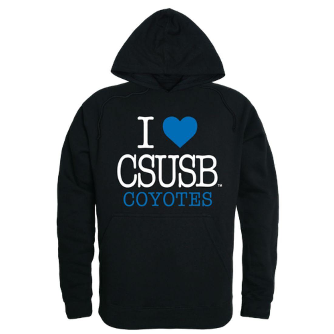 I Love CSUSB California State University San Bernardino Coyotes Hoodie Sweatshirt