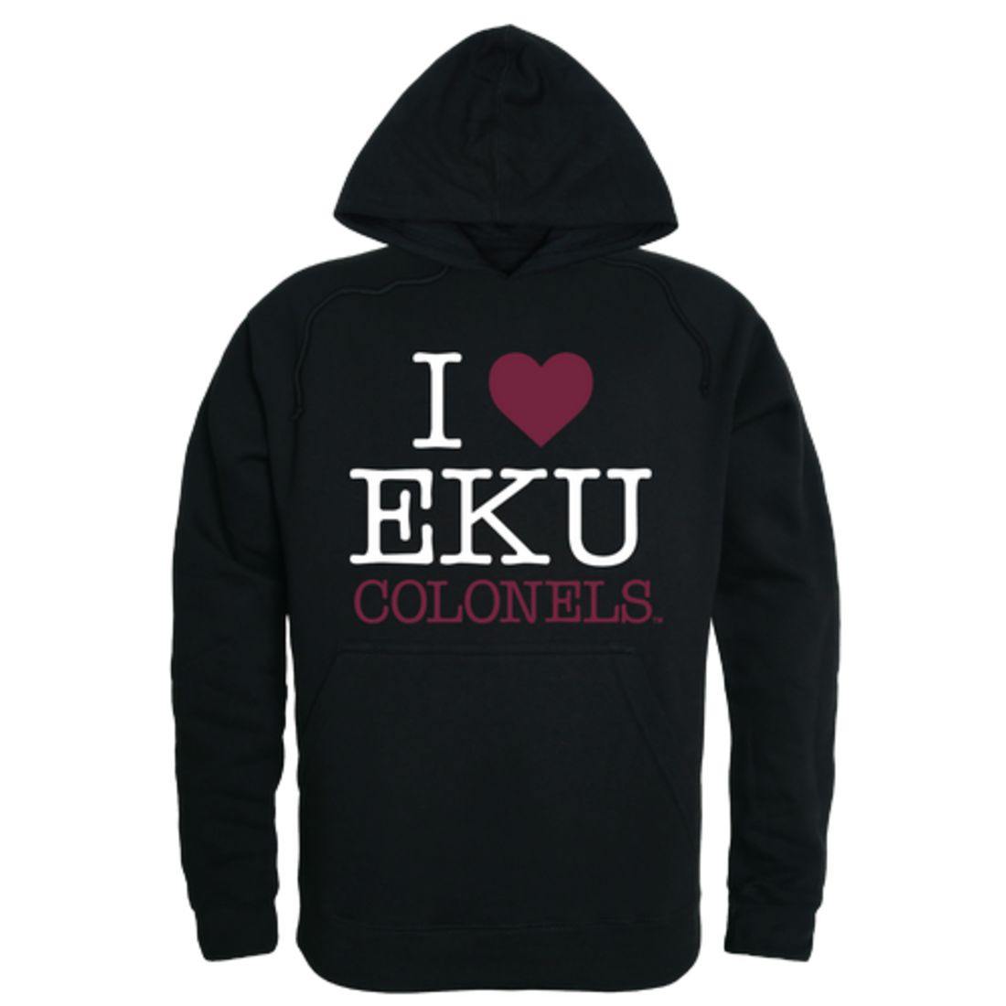 I Love EKU Eastern Kentucky University Colonels Hoodie Sweatshirt
