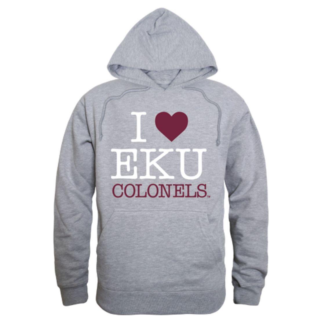 I Love EKU Eastern Kentucky University Colonels Hoodie Sweatshirt
