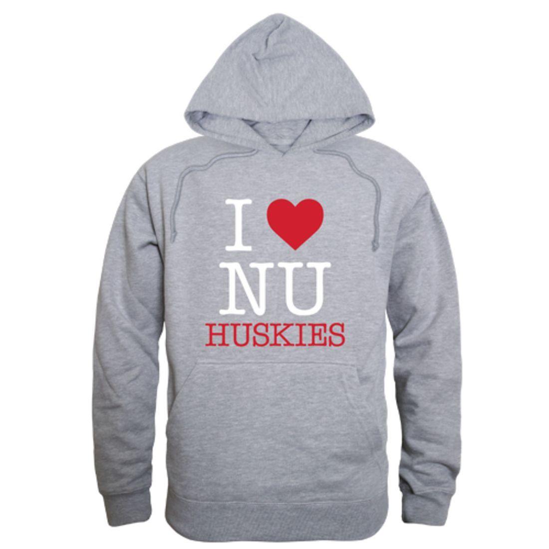 I Love Northeastern University Huskies Hoodie Sweatshirt