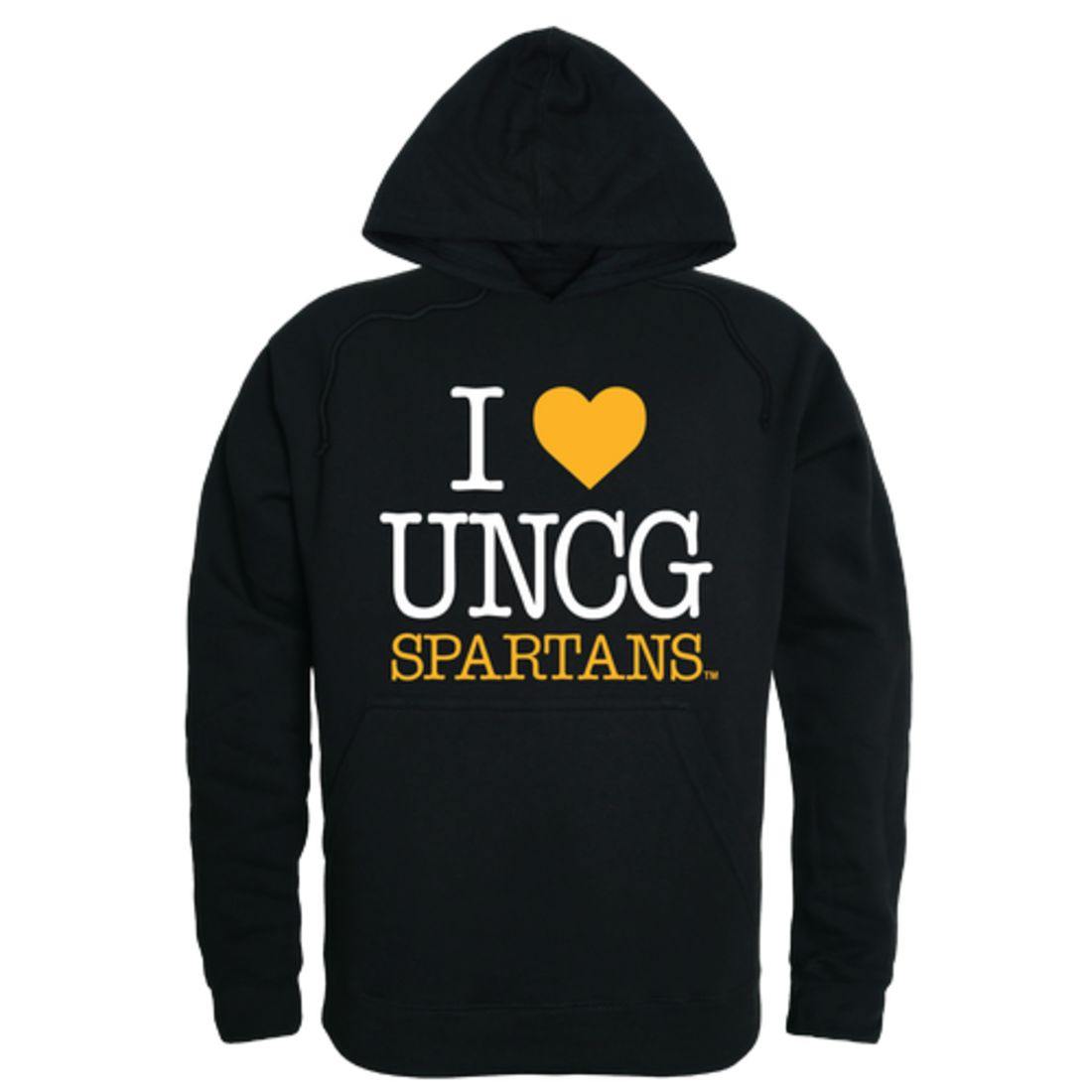 I Love UNCG University of North Carolina at Greensboro Spartans Hoodie Sweatshirt