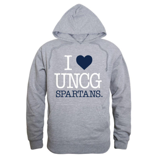 I Love UNCG University of North Carolina at Greensboro Spartans Hoodie Sweatshirt