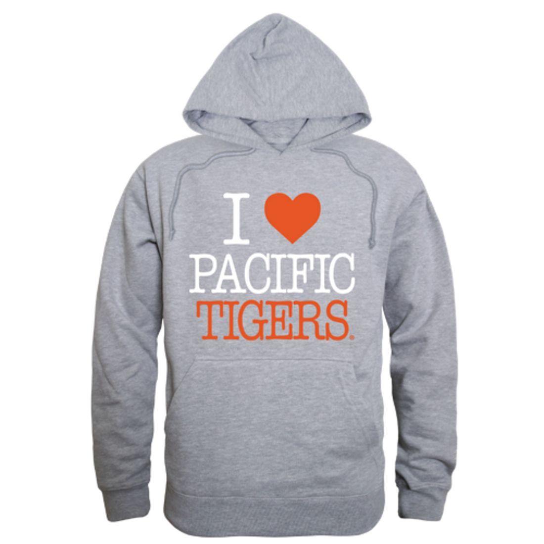 I Love University of the Pacific Tigers Hoodie Sweatshirt