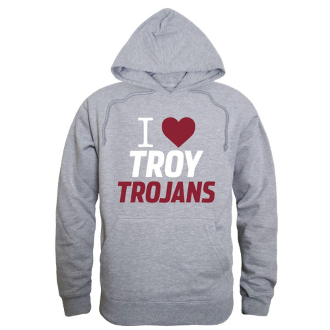 I Love Troy University Trojans Hoodie Sweatshirt