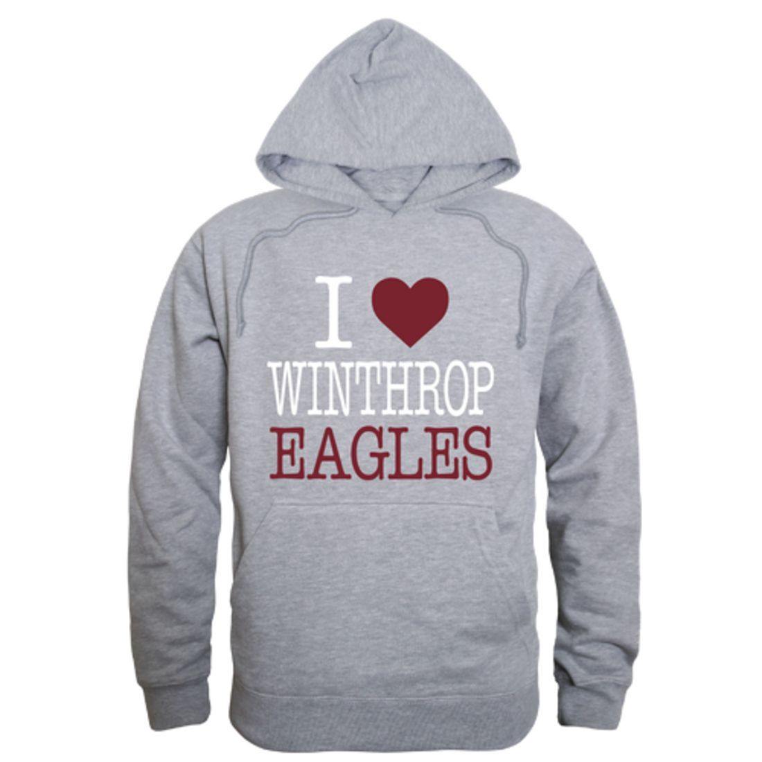I Love Winthrop University Eagles Hoodie Sweatshirt