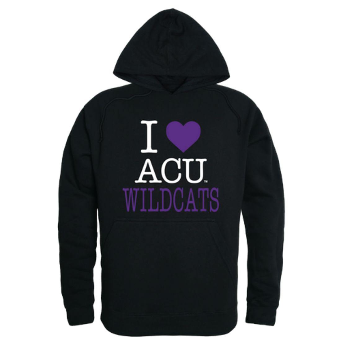 I Love ACU Abilene Christian University Wildcats Hoodie Sweatshirt