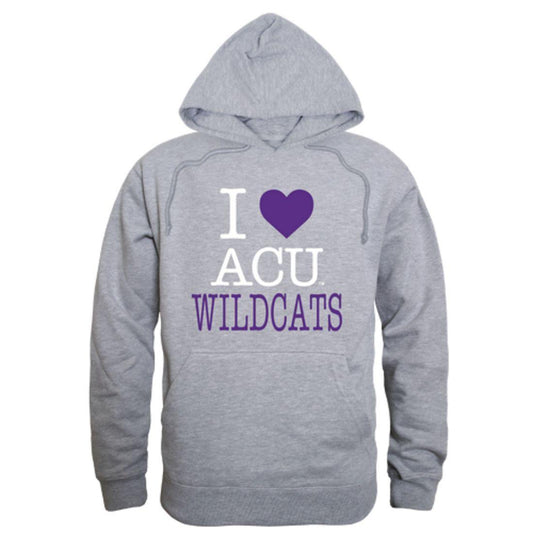 I Love ACU Abilene Christian University Wildcats Hoodie Sweatshirt