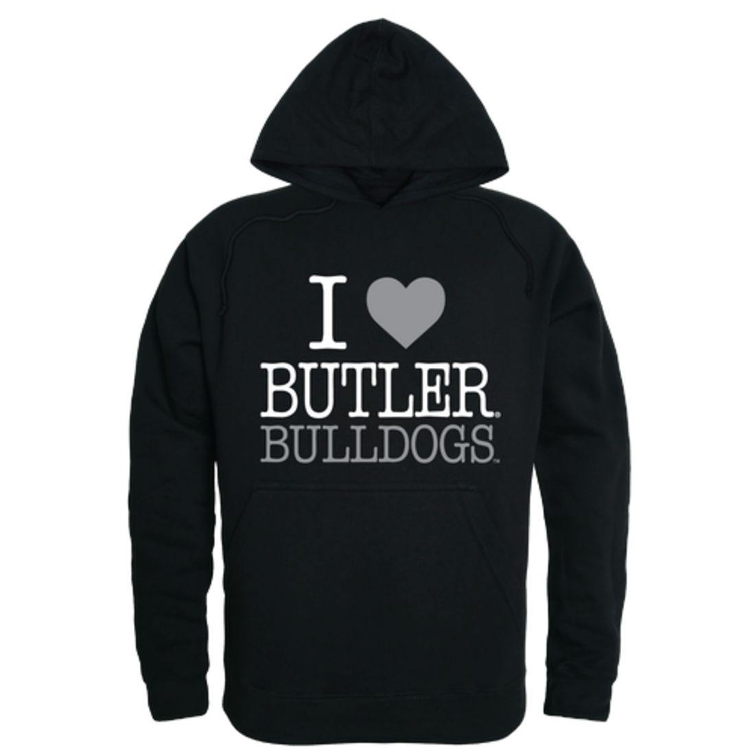 I Love Butler University Bulldog Hoodie Sweatshirt