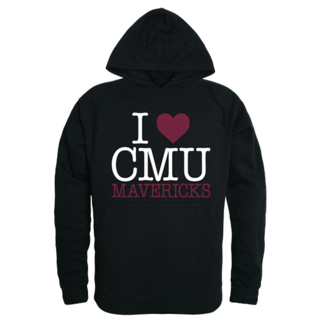 I Love CMU Colorado Mesa University Maverick Hoodie Sweatshirt