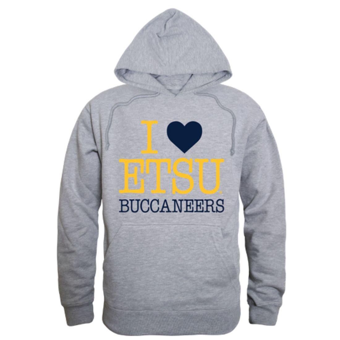 I Love ETSU East Tennessee State University Buccaneers Hoodie Sweatshirt