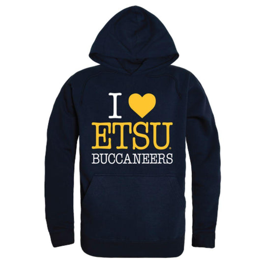 I Love ETSU East Tennessee State University Buccaneers Hoodie Sweatshirt