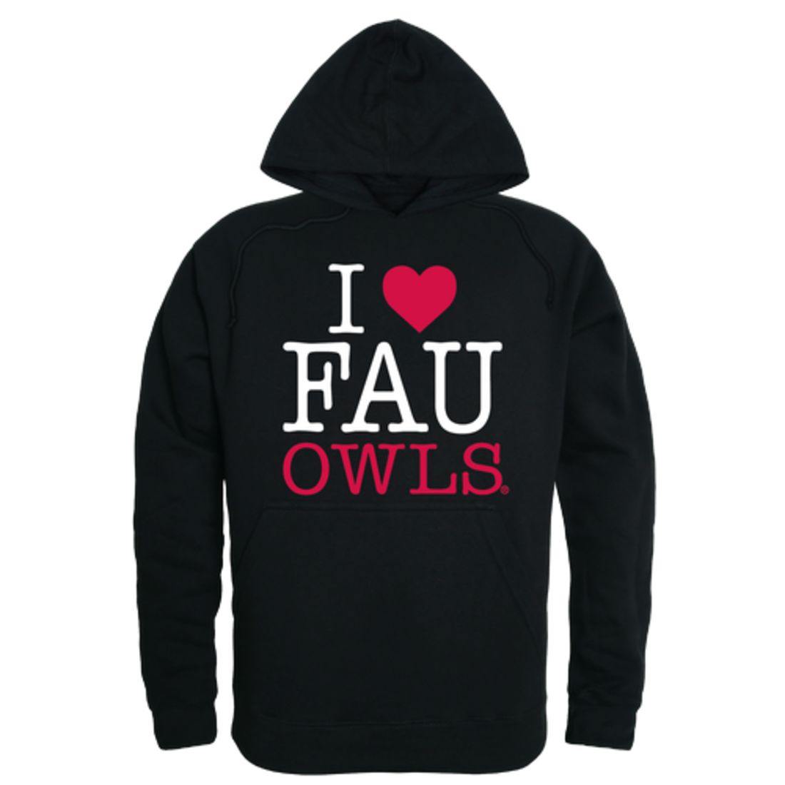 I Love FAU Florida Atlantic University Owls Hoodie Sweatshirt