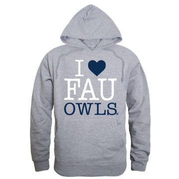 I Love FAU Florida Atlantic University Owls Hoodie Sweatshirt