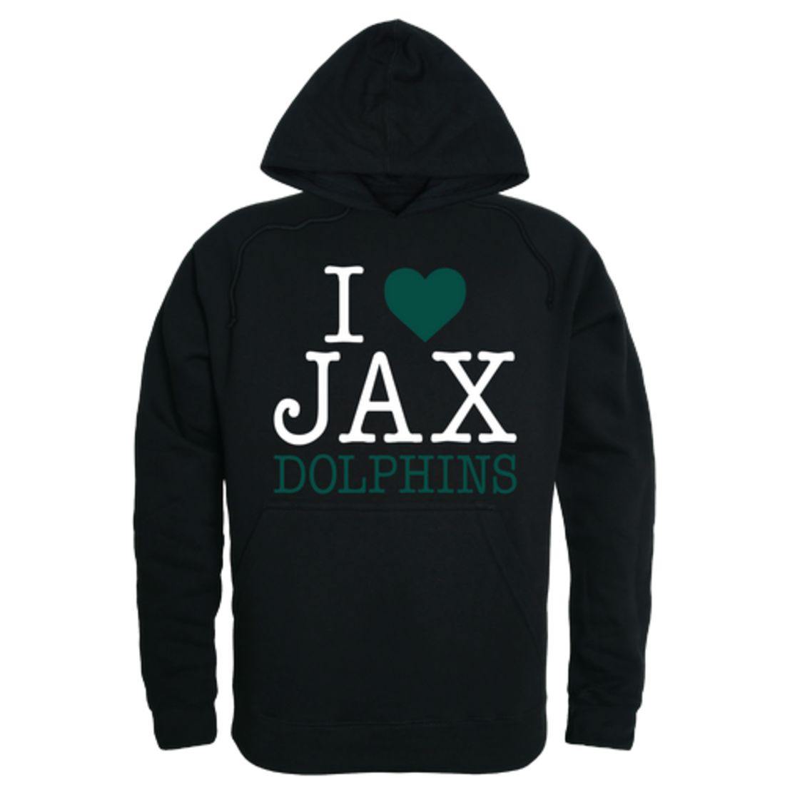 I Love JU Jacksonville University Dolphin Hoodie Sweatshirt