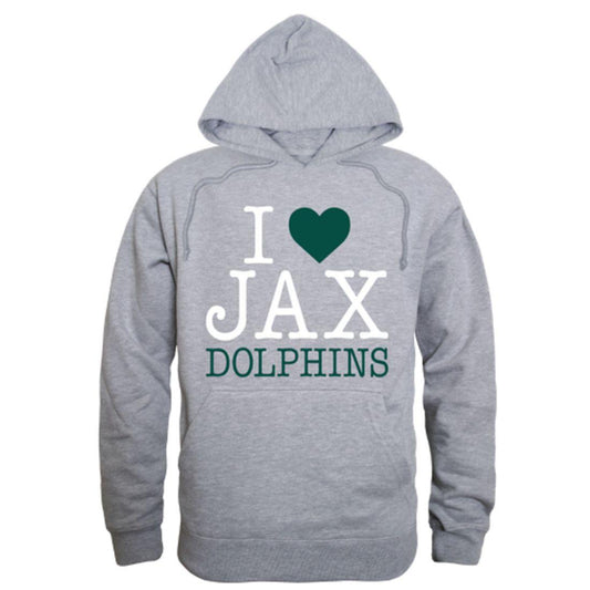 I Love JU Jacksonville University Dolphin Hoodie Sweatshirt