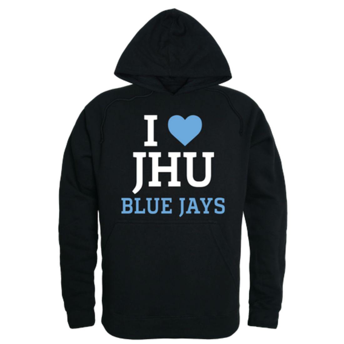 I Love JHU Johns Hopkins University Blue Jays Hoodie Sweatshirt