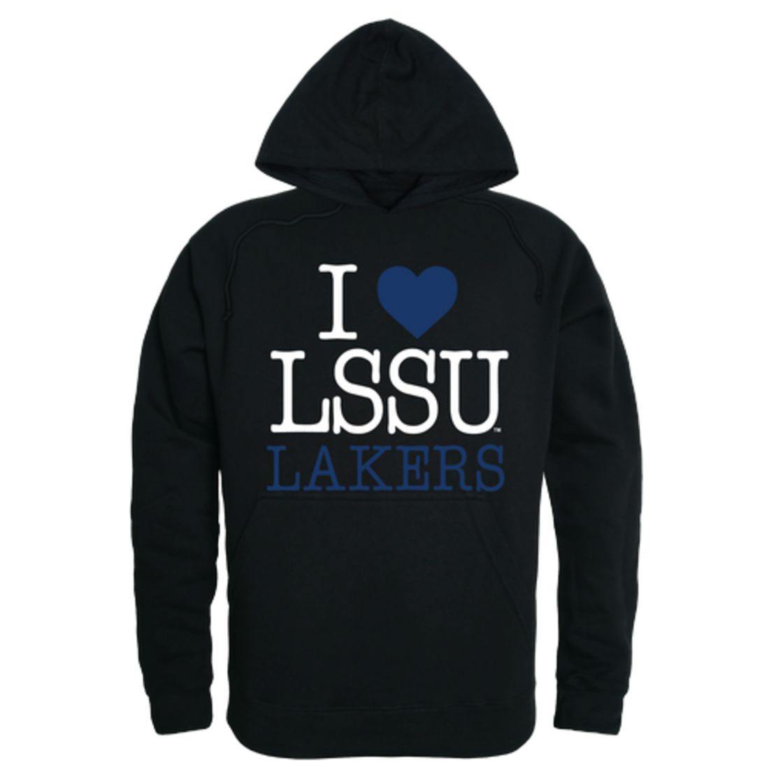 I Love LSSU Lake Superior State University Lakers Hoodie Sweatshirt