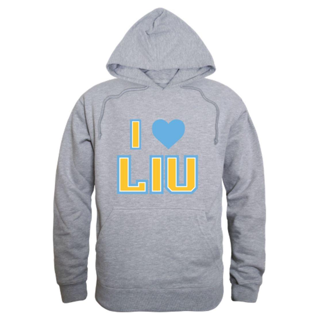 I Love LIU Long Island University Post Pioneers Hoodie Sweatshirt