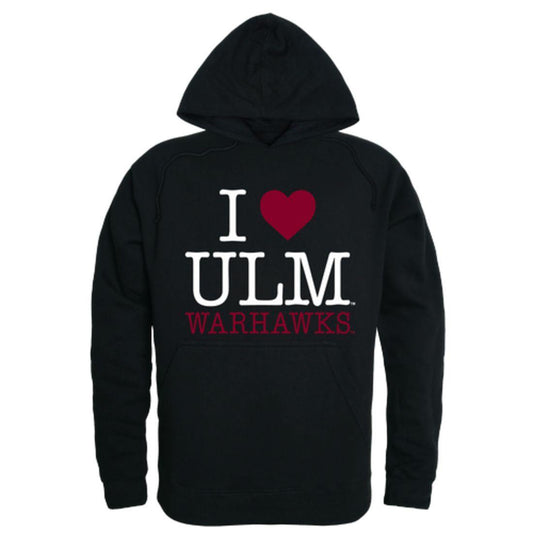 I Love ULM University of Louisiana Monroe Warhawks Hoodie Sweatshirt