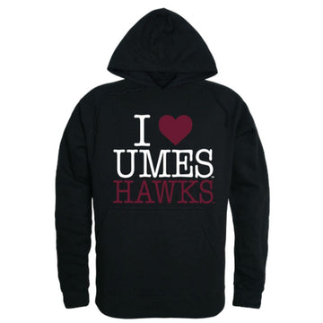 I Love UMES University of Maryland Eastern Shore Hawks Hoodie Sweatshirt