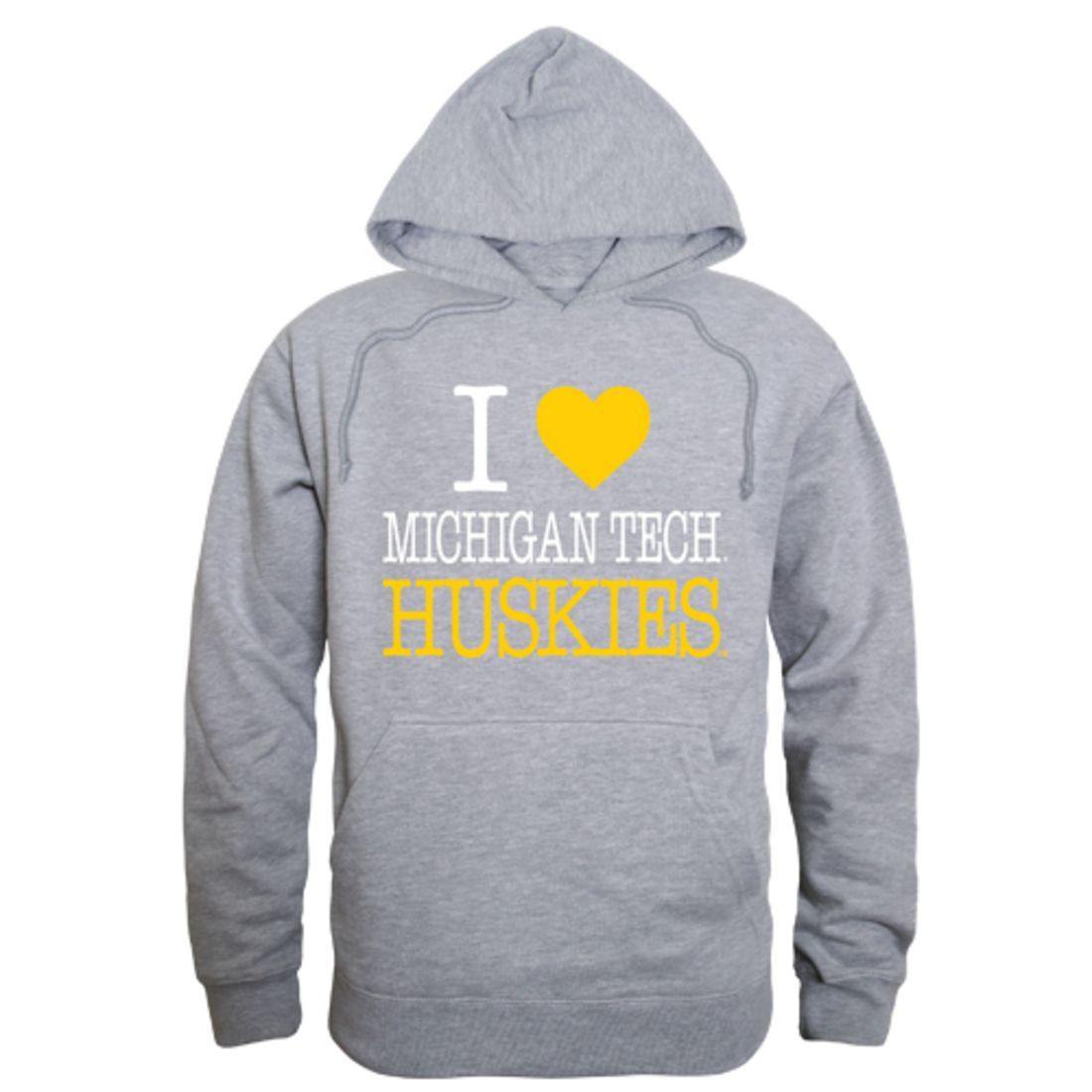 I Love Michigan Technological University Huskies Hoodie Sweatshirt