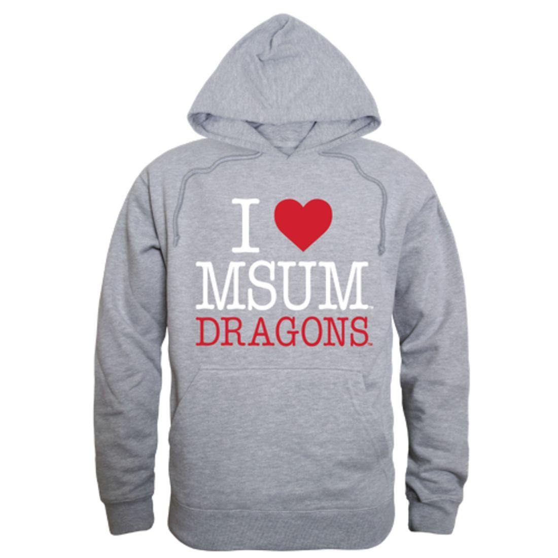 I Love MSUM Minnesota State University Moorhead Dragons Hoodie Sweatshirt