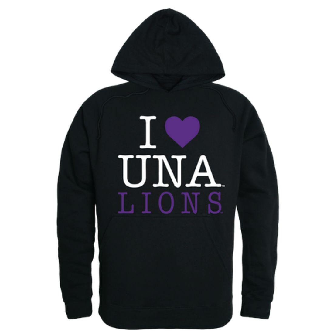 I Love UNA University of North Alabama Lions Hoodie Sweatshirt