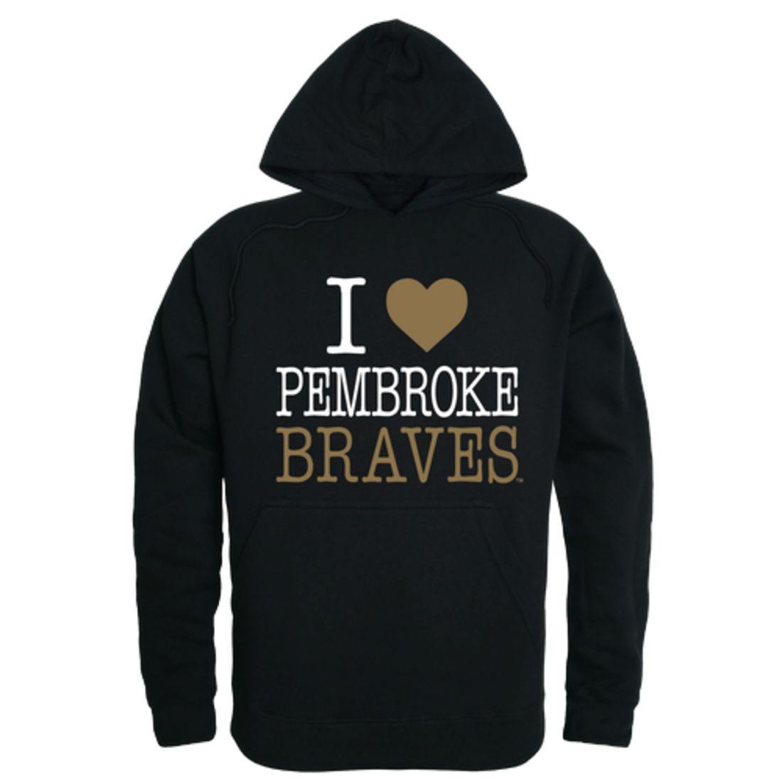 I Love UNCP University of North Carolina at Pembroke Braves Hoodie Sweatshirt