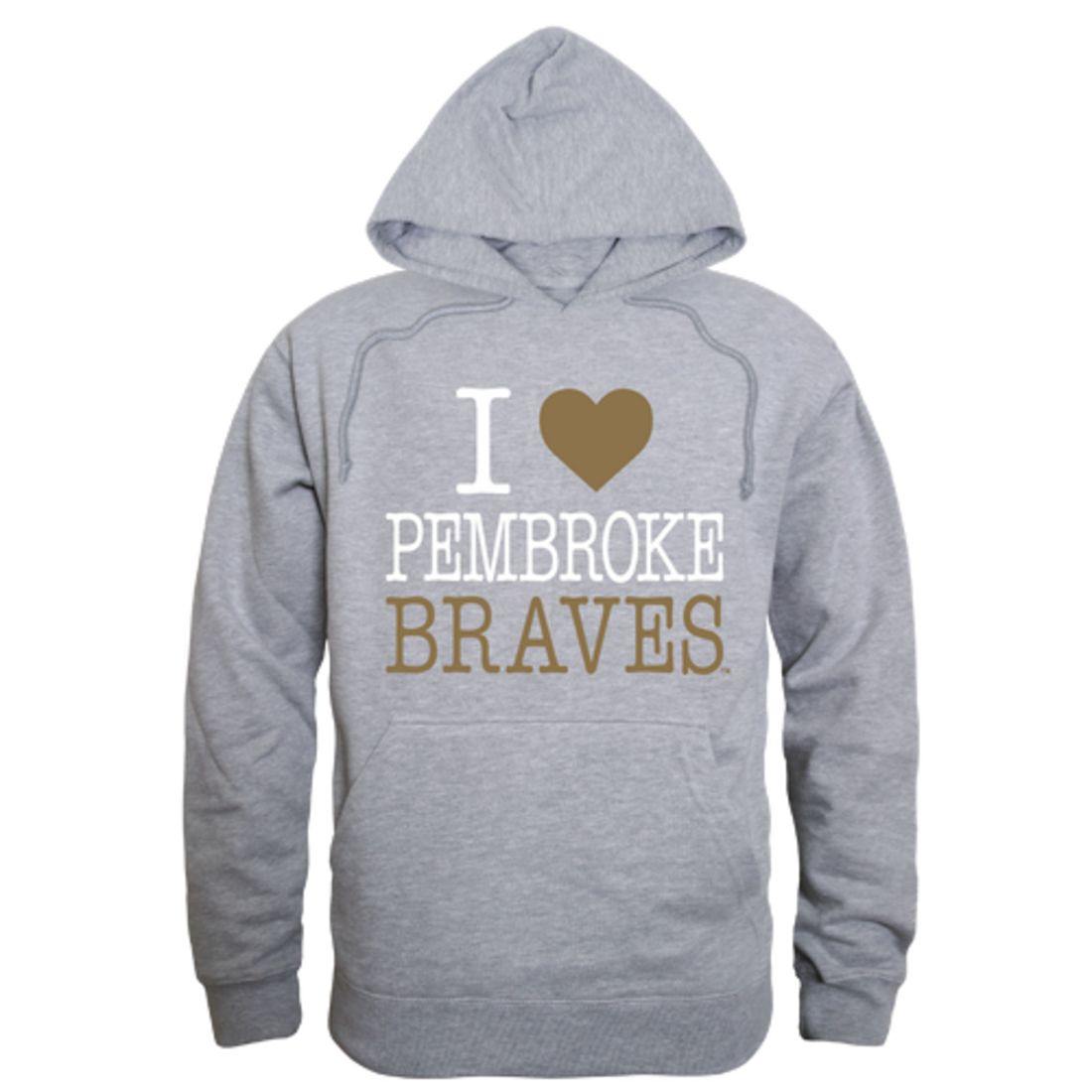 I Love UNCP University of North Carolina at Pembroke Braves Hoodie Sweatshirt