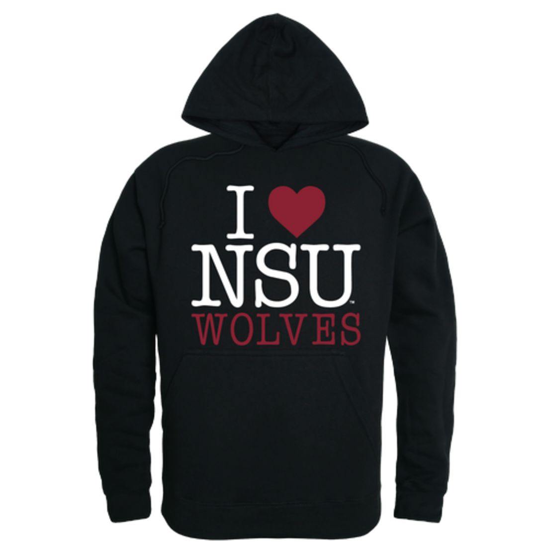 I Love NSU Northern State University Wolves Hoodie Sweatshirt