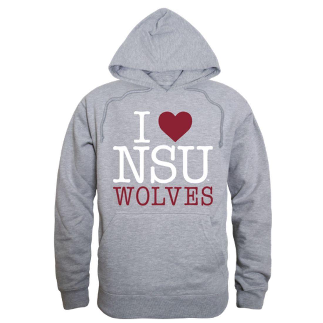 I Love NSU Northern State University Wolves Hoodie Sweatshirt