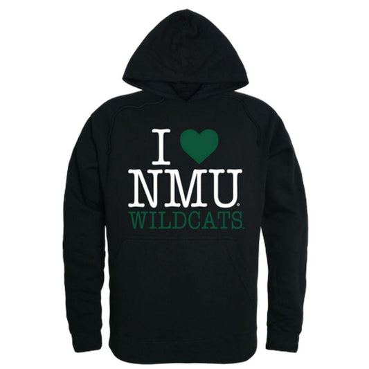 I Love NMU Northern Michigan University Wildcats Hoodie Sweatshirt