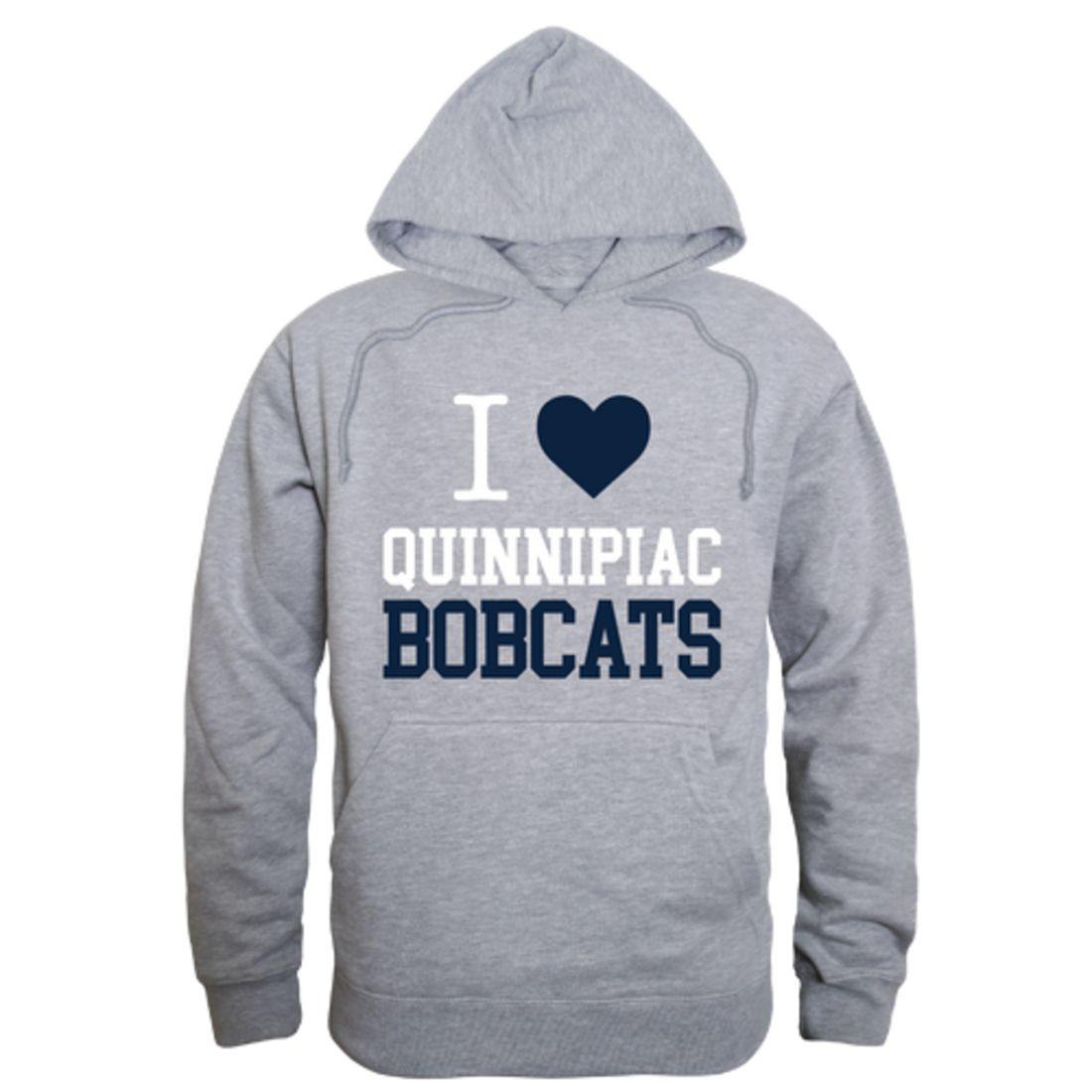 I Love QU Quinnipiac University Bobcats Hoodie Sweatshirt