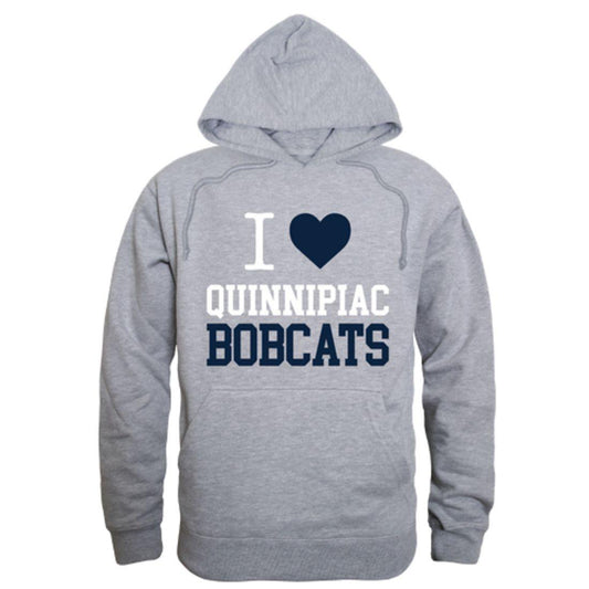 I Love QU Quinnipiac University Bobcats Hoodie Sweatshirt