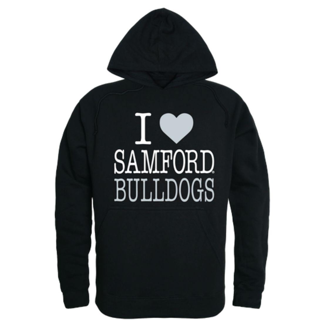 I Love Samford University Bulldogs Hoodie Sweatshirt