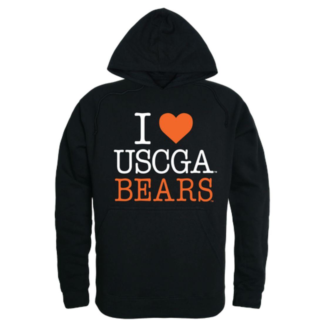 I Love USCGA United States Coast Guard Academy Bears Hoodie Sweatshirt