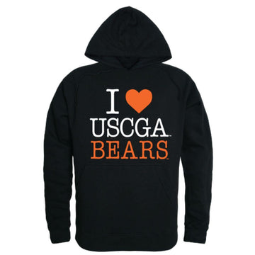 I Love USCGA United States Coast Guard Academy Bears Hoodie Sweatshirt