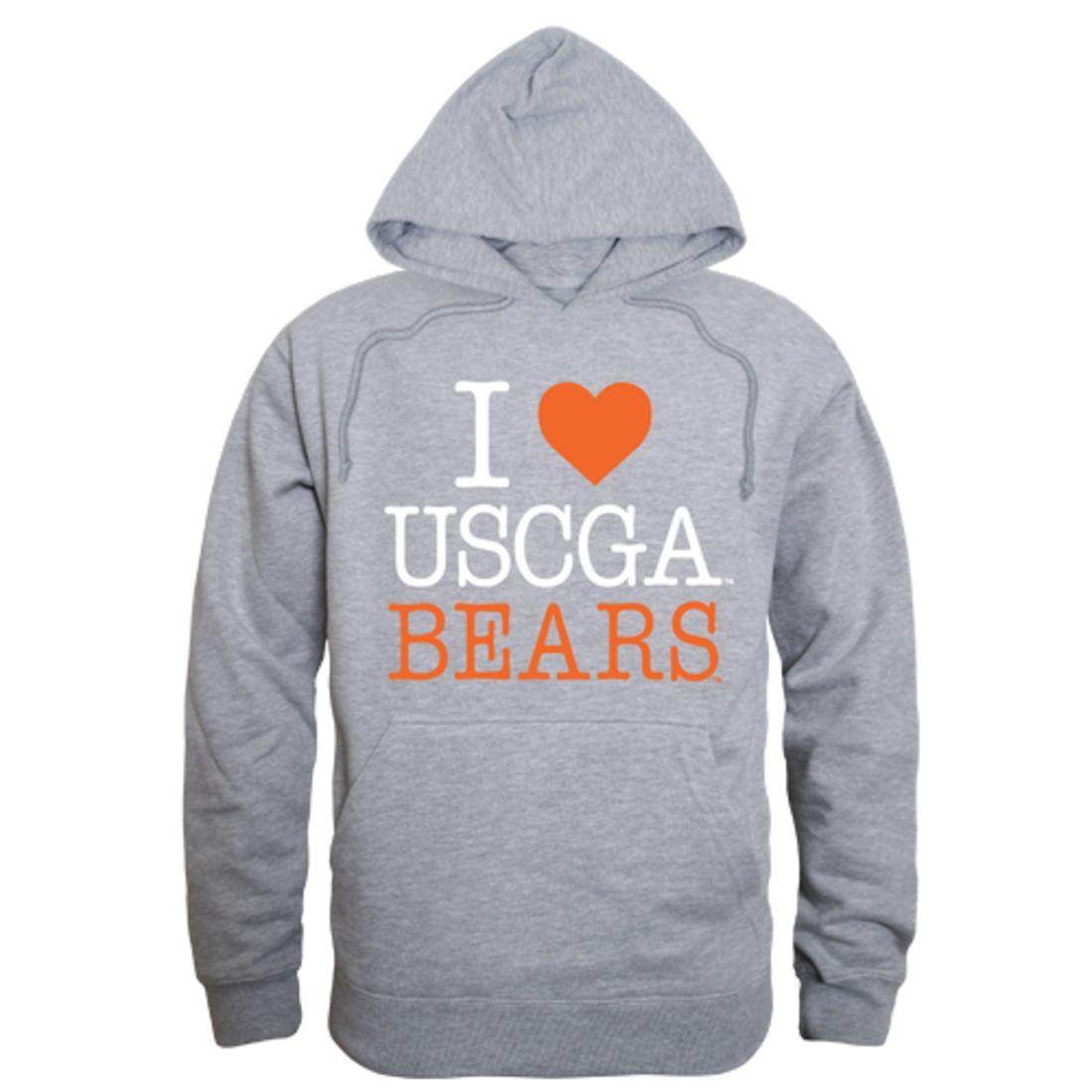 I Love USCGA United States Coast Guard Academy Bears Hoodie Sweatshirt