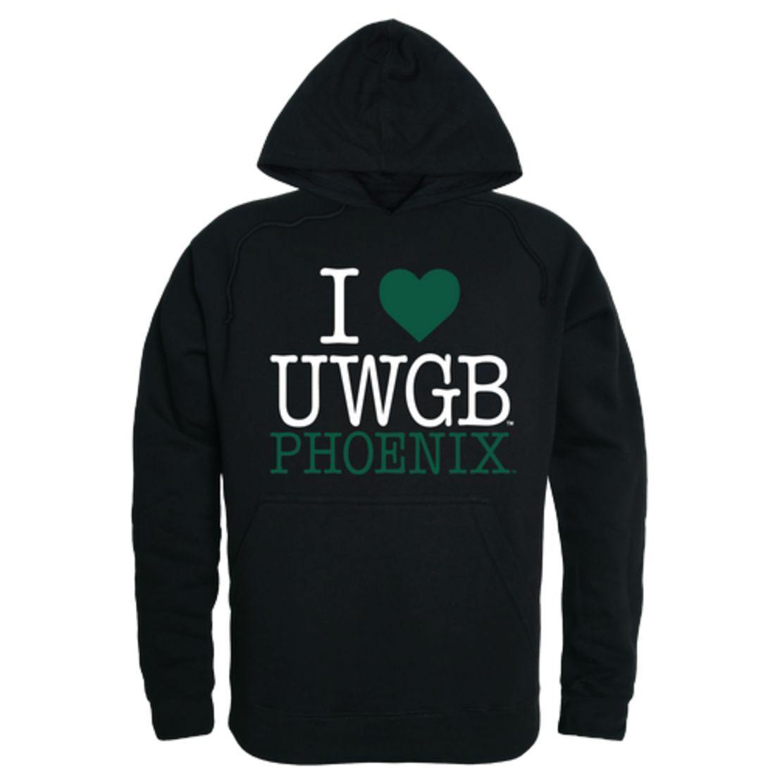 I Love UWGB University of Wisconsin-Green Bay Phoeni Hoodie Sweatshirt
