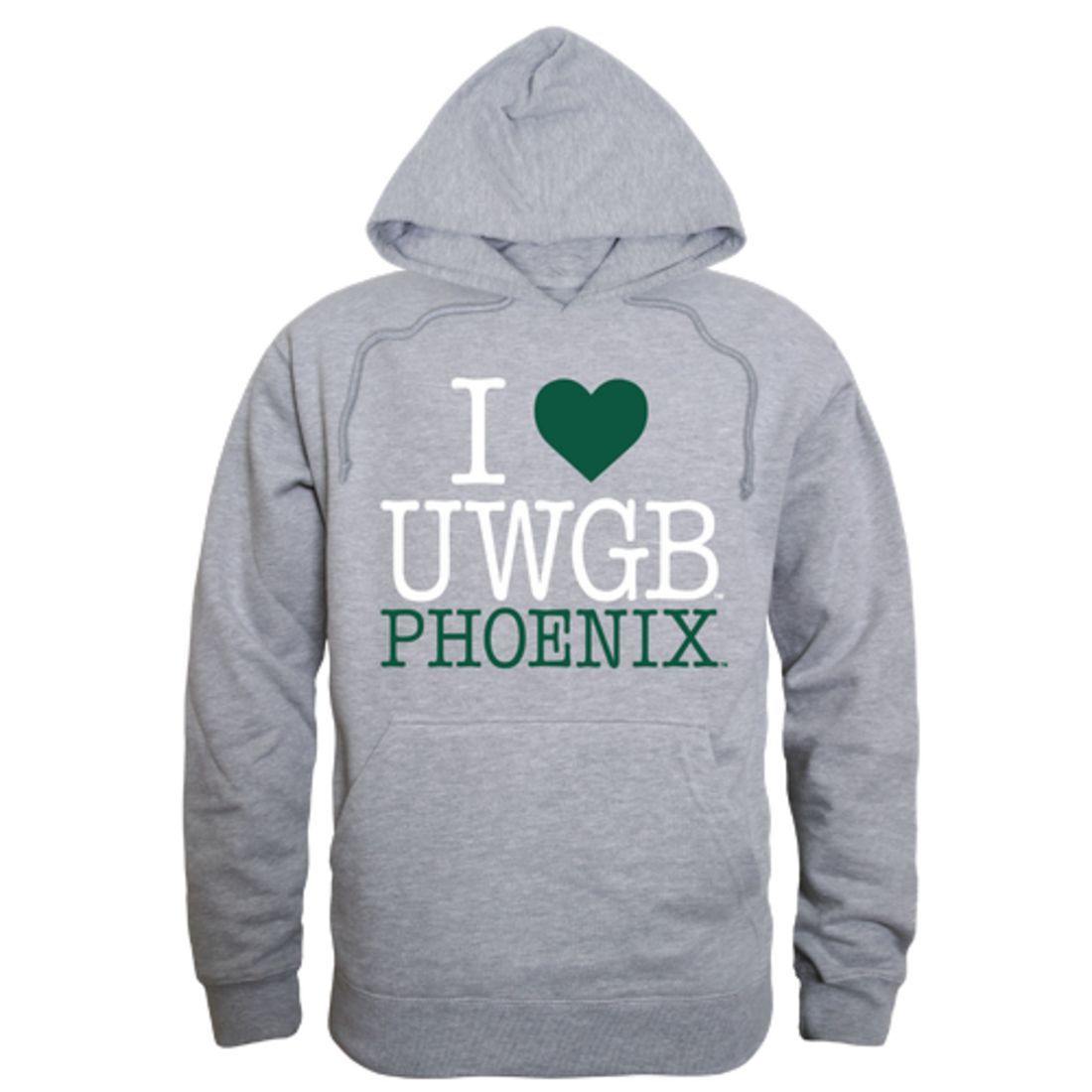 I Love UWGB University of Wisconsin-Green Bay Phoeni Hoodie Sweatshirt