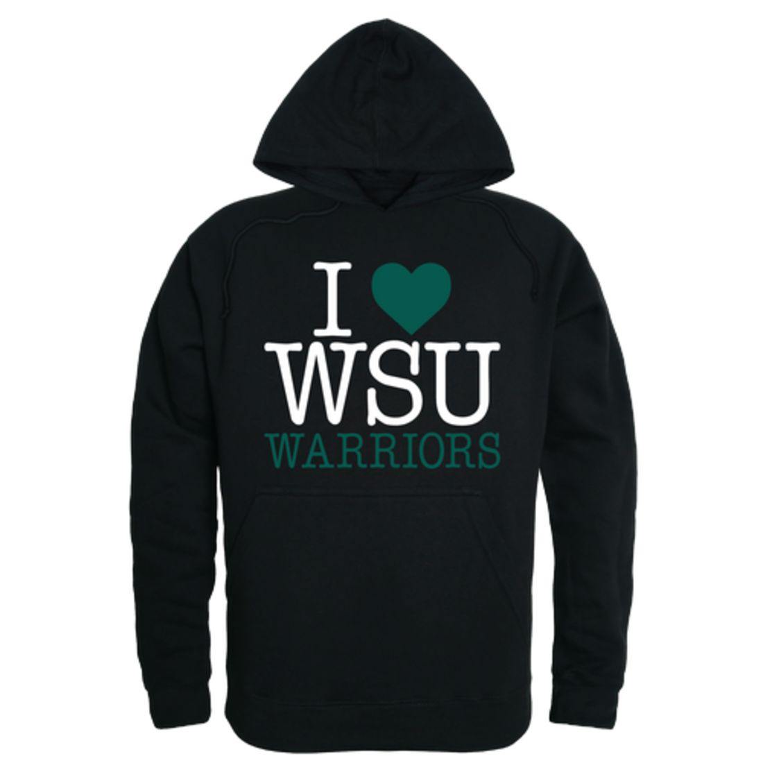 I Love Wayne State University Warriors Hoodie Sweatshirt