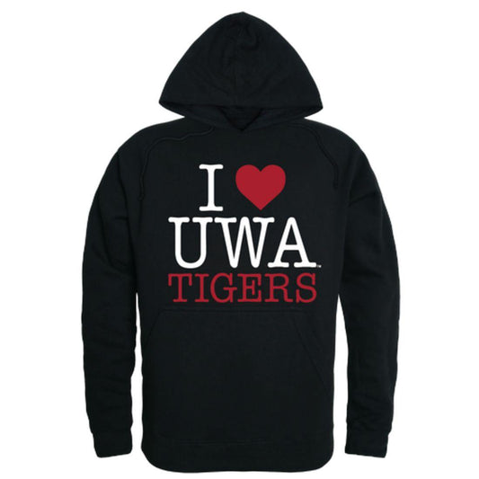 I Love UWA University of West Alabama Tigers Hoodie Sweatshirt